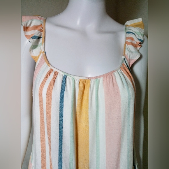 Rails Multi-Colored Striped S/L Midi Dress - Picture 3 of 7